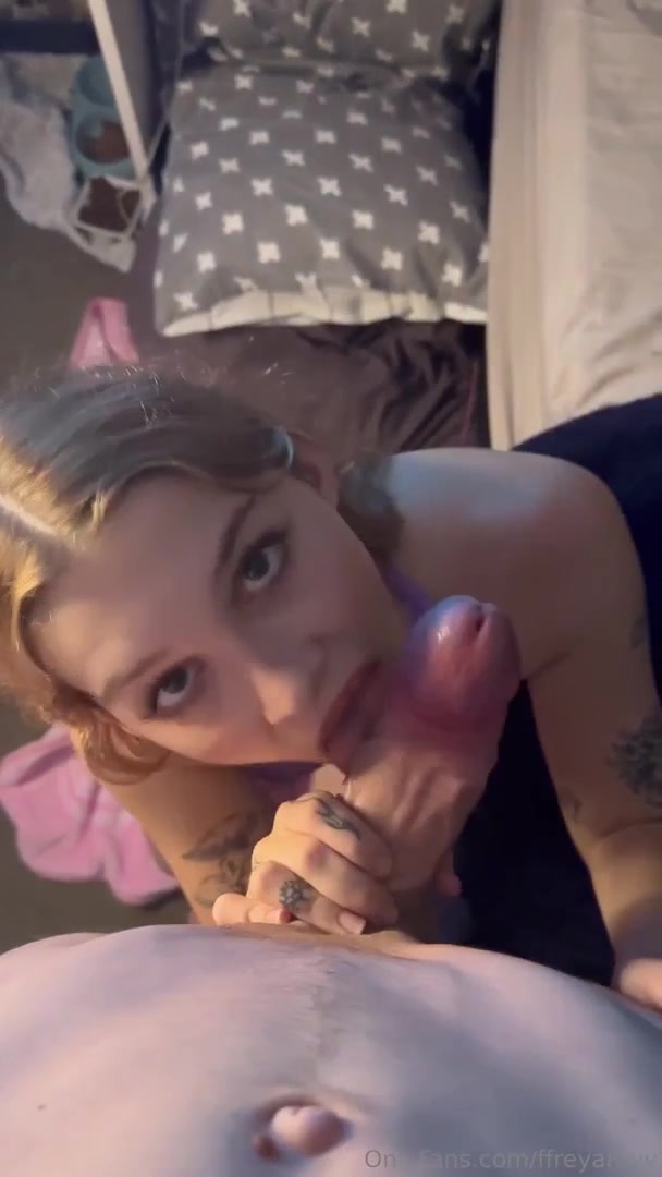 Freya Rey Suck Her Boyfriend’s Cock And Cums On Her Face